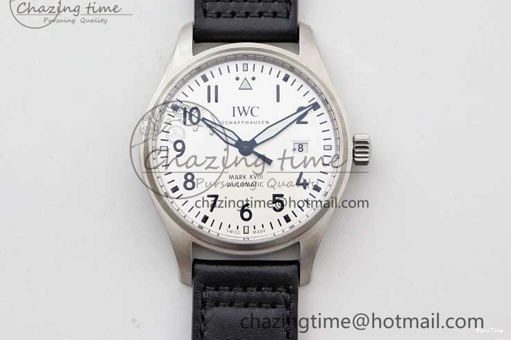 MIROTIME 0503 UrbanStyle Mark XVIII IW327012 SS M+F 1:1 Best Edition White Dial on Black Leather Strap A 7054